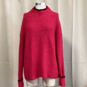 Maeve Oversized Pink Turtleneck Sweater - Cozy and Chic Winter Essential